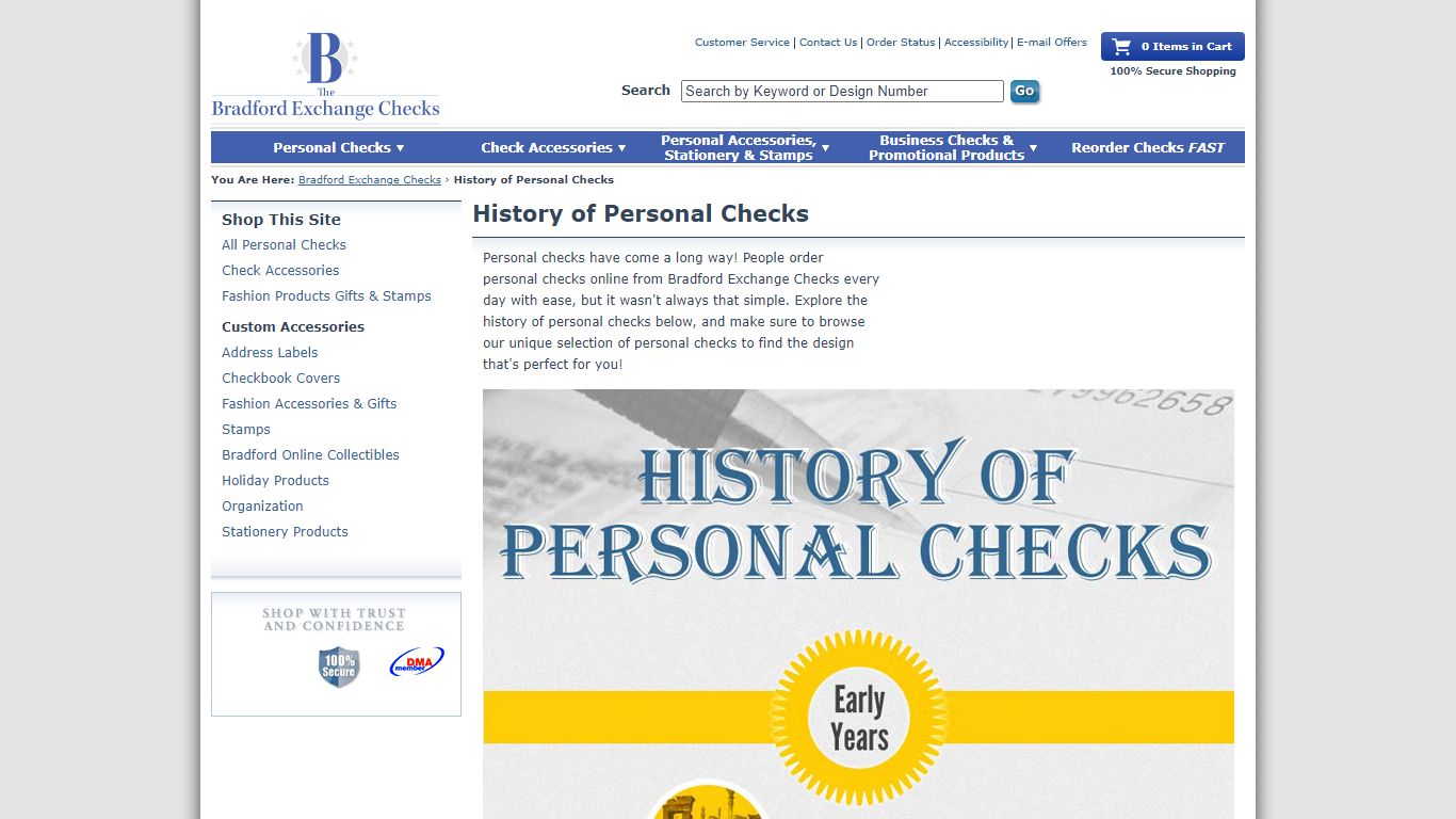 Colorful History of Personal Checks - Bradford Exchange Checks